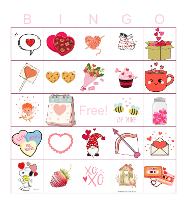 Valentine Bingo Card