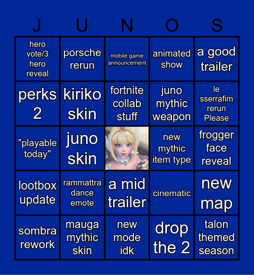 overwatch 7 Bingo Card