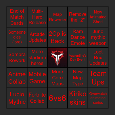 Overwatch Spotlight Event Predictions Bingo Card