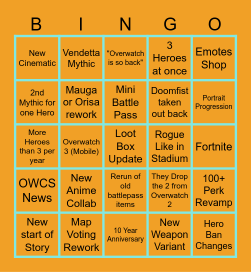 Spotlight Bingo Card