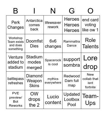 OW SPOTLIGHT 2026 Bingo Card