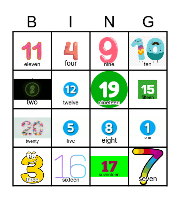 NUMBER REVIEW Bingo Card