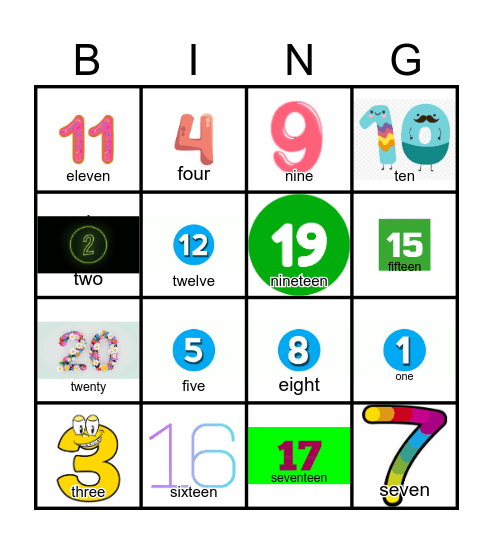 NUMBER REVIEW Bingo Card