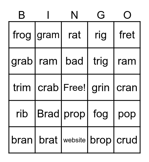 11.2 Bingo Card