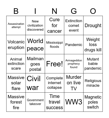 2026 Bingo Card
