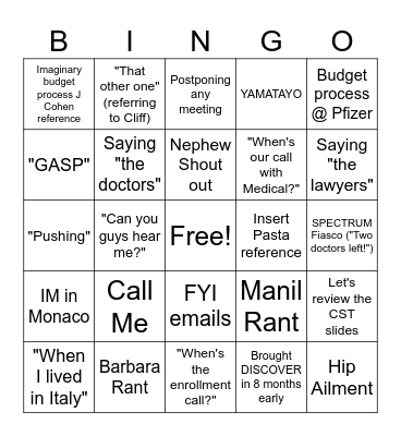 AC Bingo Card