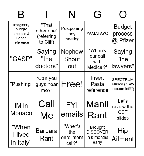 AC Bingo Card