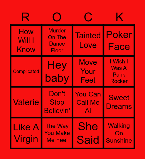 Beats N Bingo 8 (Round 1) Bingo Card