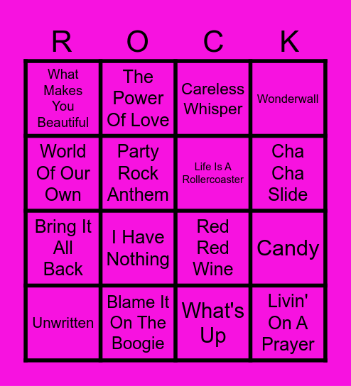Beats N Bingo 8 (Round 2) Bingo Card