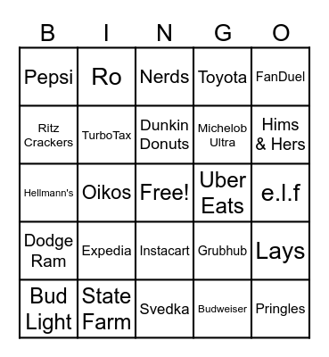 SUPER BOWL LX Bingo Card