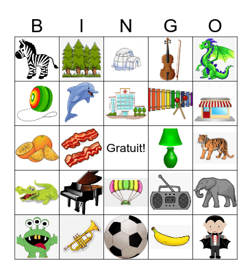 Vrais amis - Cognates! (& false too!) Bingo Card