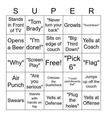 People Watching BINGO Card