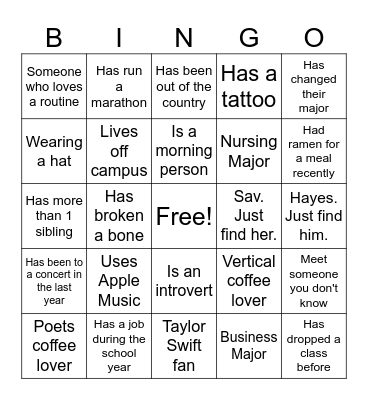 TN TECH YL BINGO!!!! Bingo Card