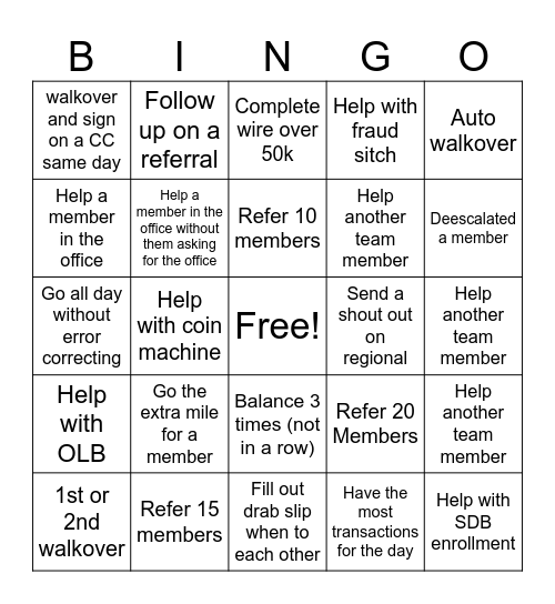 Bingo Card