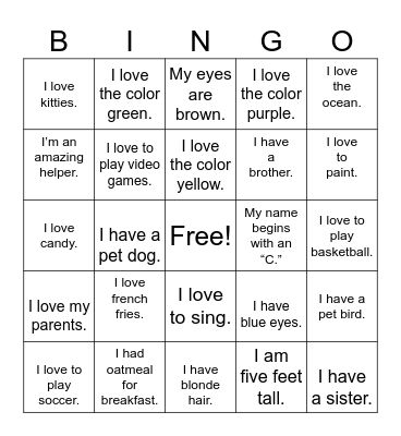 BINGO Card