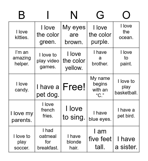 BINGO Card