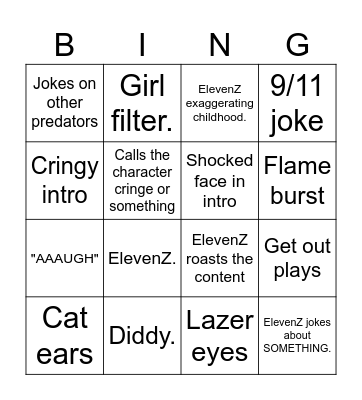 ELEVENZ BINGO Card