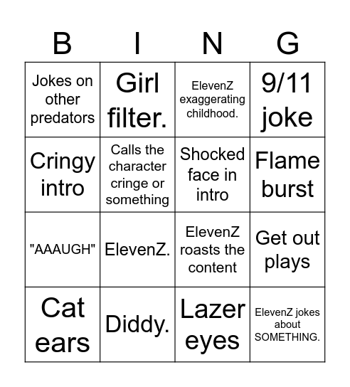 ELEVENZ BINGO Card