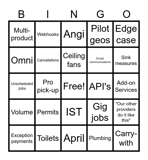 Lowe's Offsite Bingo Card