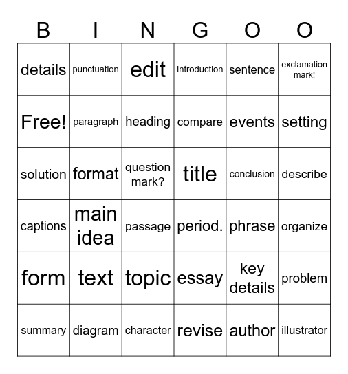 CRESCENDO ELA Bingo Card