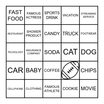 COMMERCIAL BINGO Card