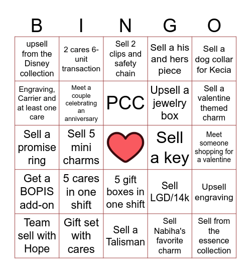 Happy Valentines Day! Bingo Card