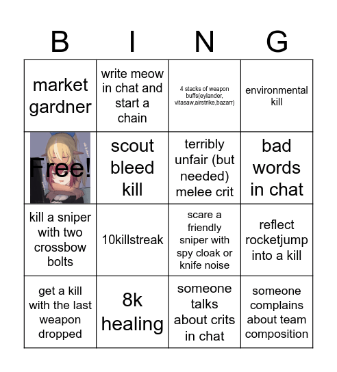 For you Foxito Bingo Card