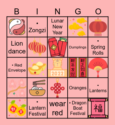 CNY 2023 Bingo Card