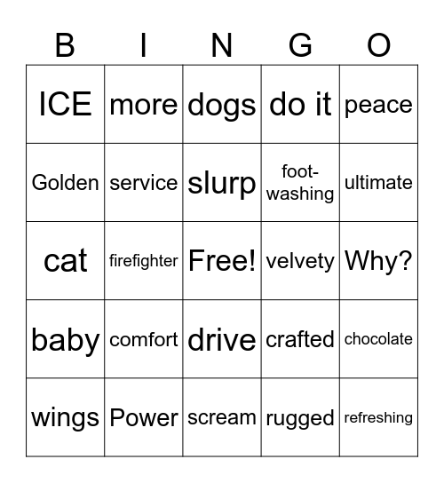 See it or Hear it Superbowl Ad BINGO_1 Bingo Card