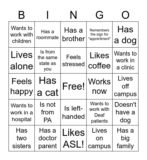 Find Someone Who... Bingo Card