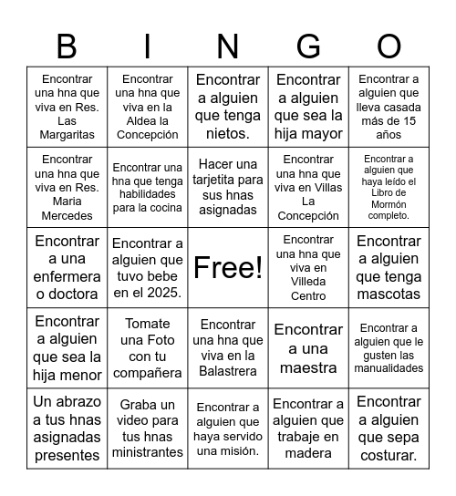SOC SOC Bingo Card