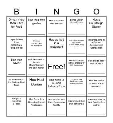 Meeting 1 Bingos Bingo Card