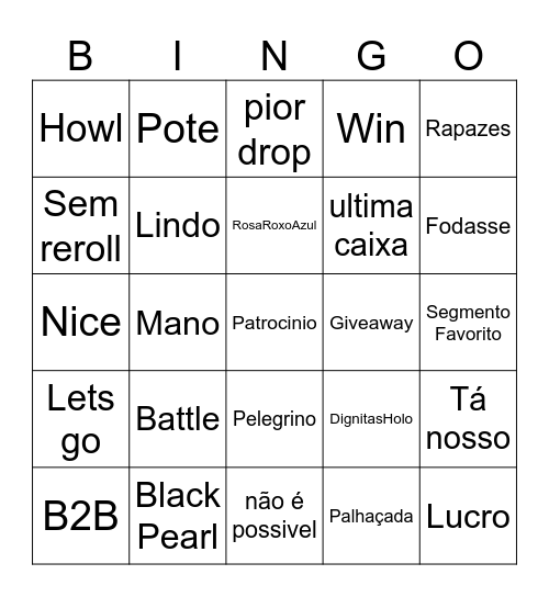 WindohCs Bingo Card