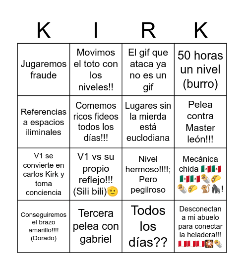 Bingo fraudulento Bingo Card