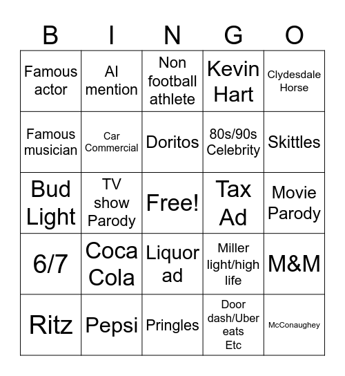 Commercial bingo Card