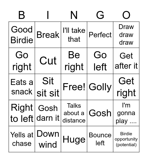 Bryson bingo Card