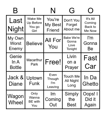 COUNTRY BINGO 2026 Bingo Card
