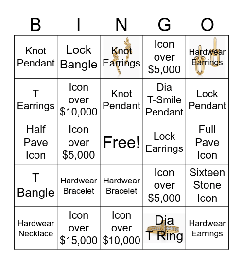 Icons Bingo Card