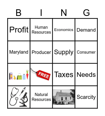 Economics - Key Words Bingo Card