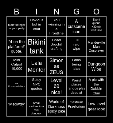 Rando Bingo Card