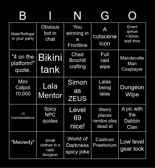 Rando Bingo Card