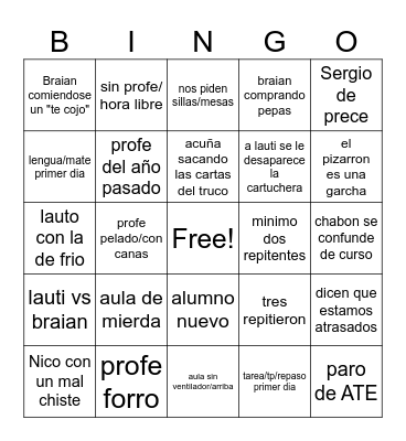 choto bingo Card