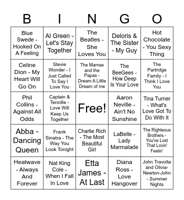 RADIO BINGO 2 Bingo Card