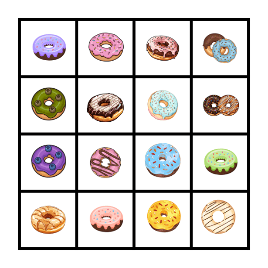 Pączkowe Bingo Card