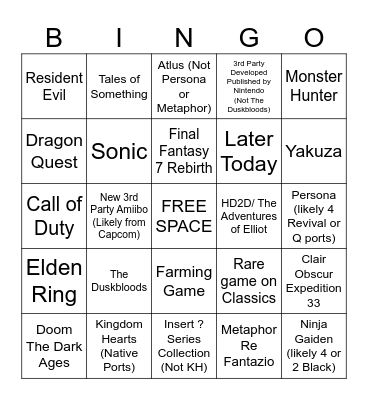Brenden's 2/5/2026 Partner Showcase Bingo Card