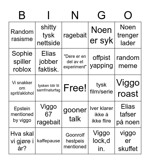 Tysk bingo 2 Bingo Card