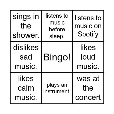 Find someone who... Bingo Card