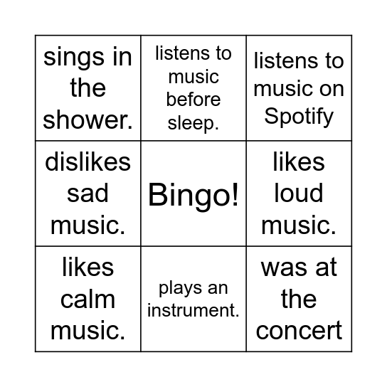 Find someone who... Bingo Card