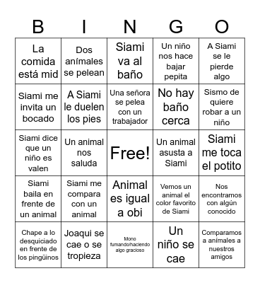 Bingo S&J Bingo Card