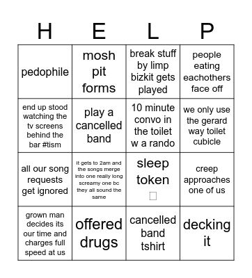 k1 bingo Card